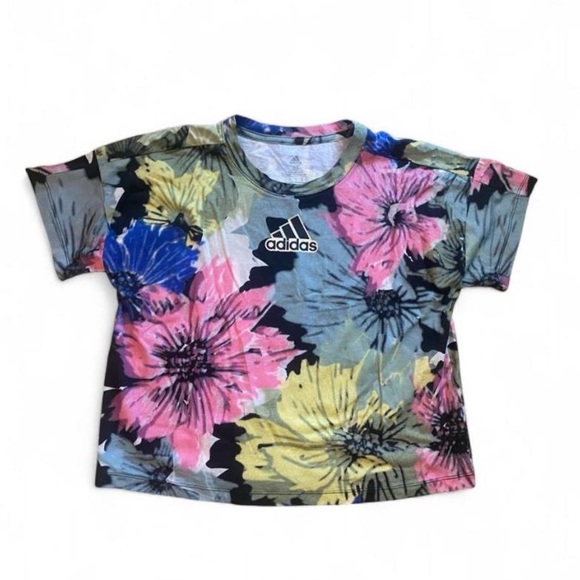 NWT adidas floral crop top - Picture 1 of 5
